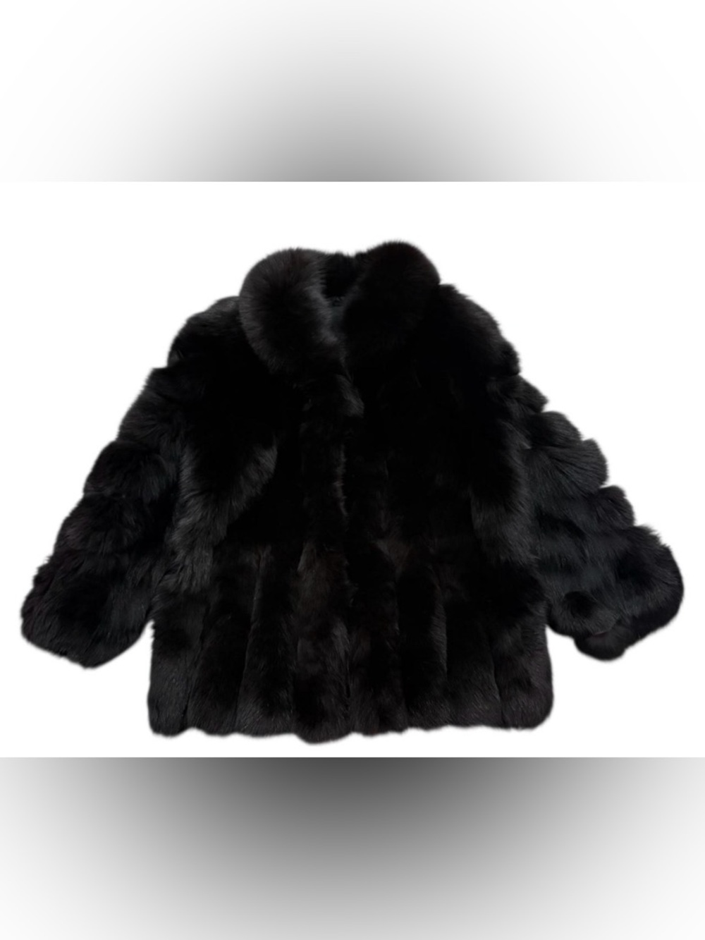 Heavy Black Fox Fur Coat